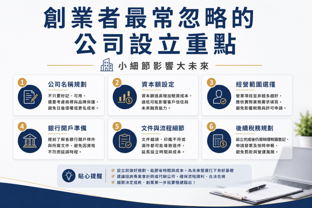 公司設立重點